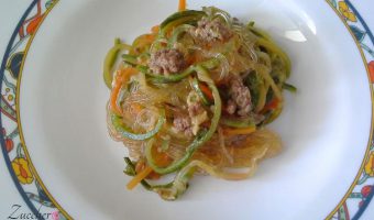 spaghetti di soia con verdure