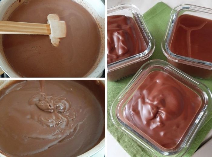 budino vegan al cacao cottura