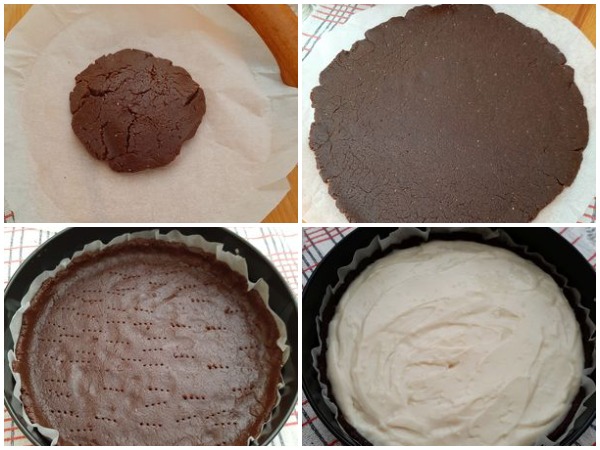 crostata vegana frolla al cacao preparazione