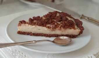 crostata vegana frolla al cacao e crema al limone