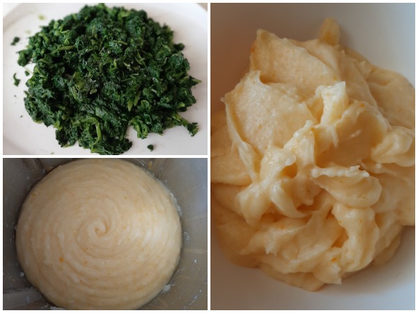 patate e spinaci preparazione