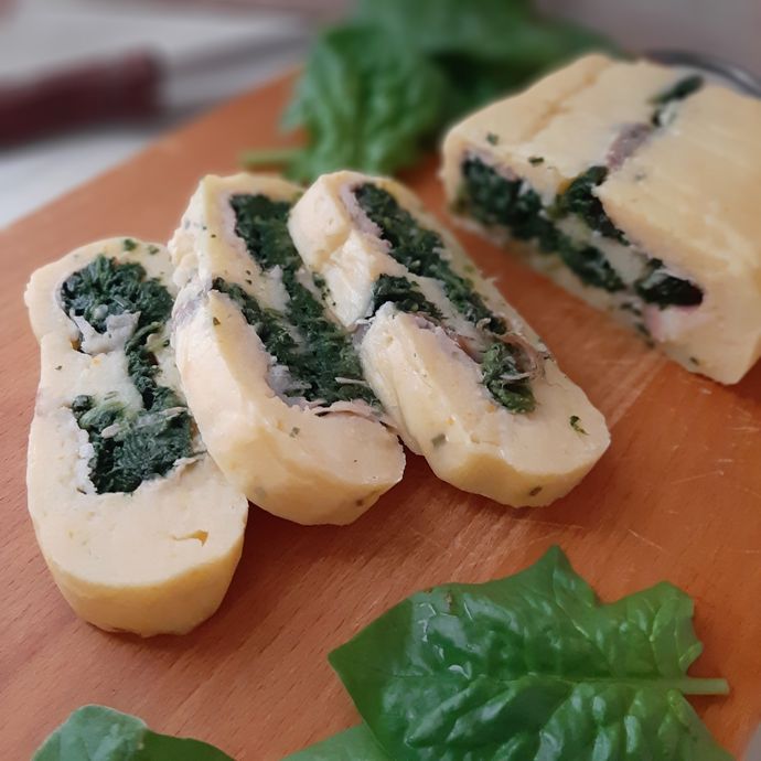 polpettone di patate e spinaci senza glutine e uova