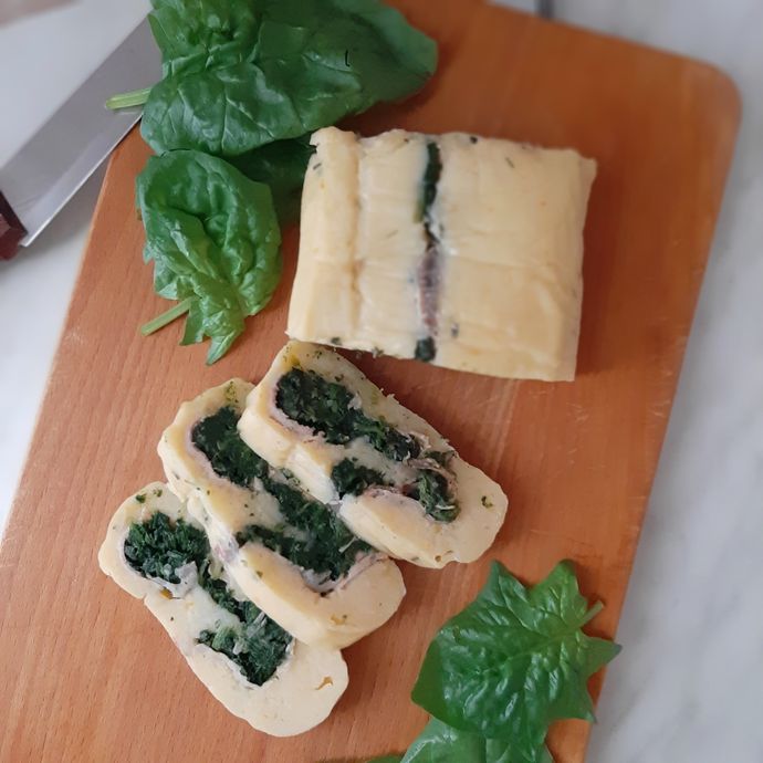 polpettone di patate e spinaci senza uova con il bimby