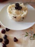 risotto con ricotta e mirtilli rossi