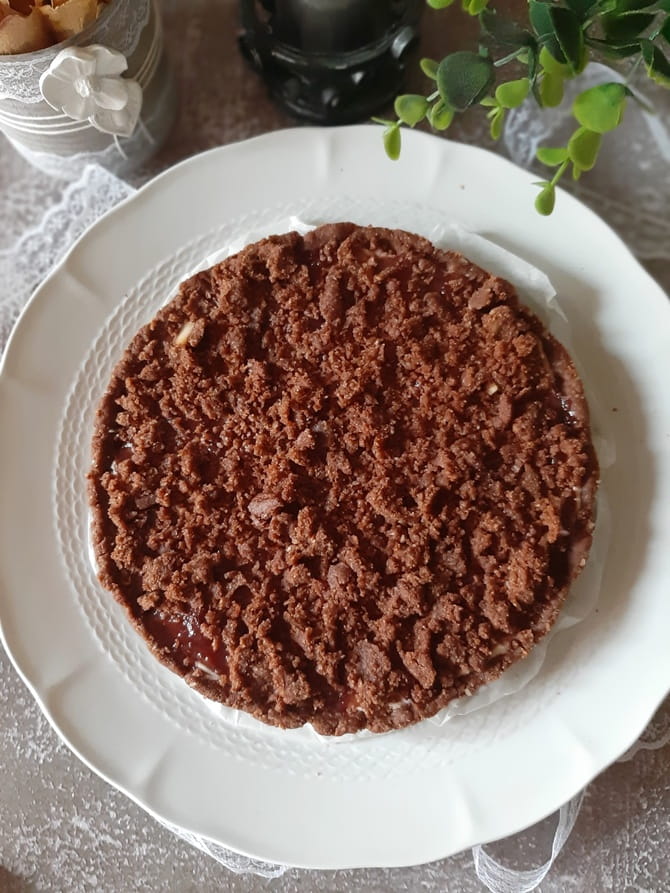 crostata light con composta e ricotta