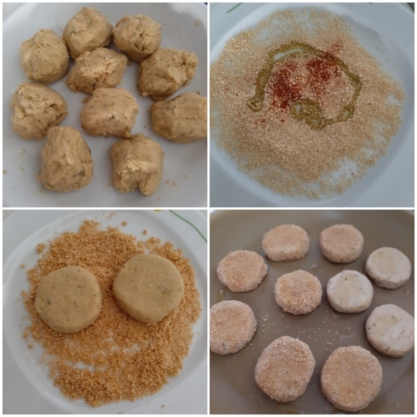 polpette vegan ceci e olive verdi cottura